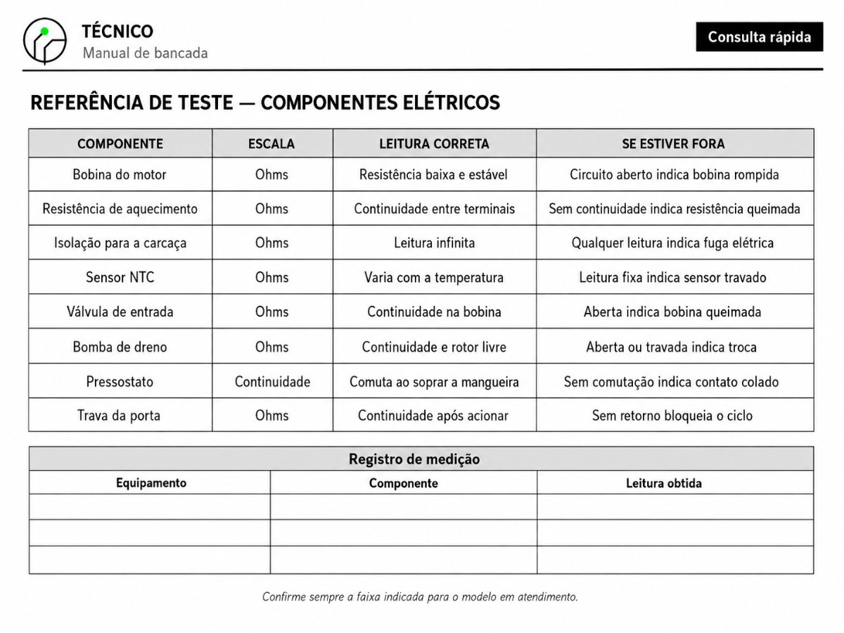 Página do material: Componentes e Verificação